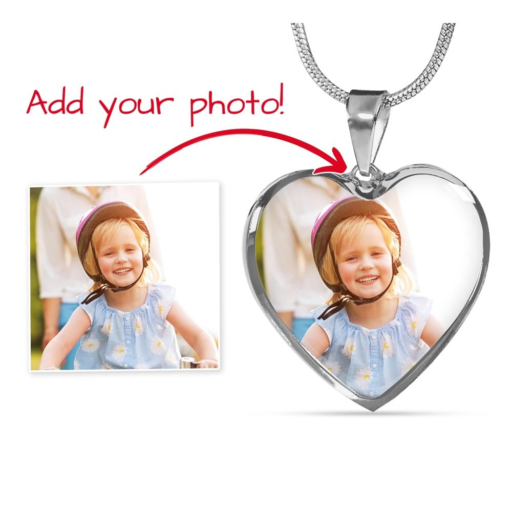 heart necklace with engraving