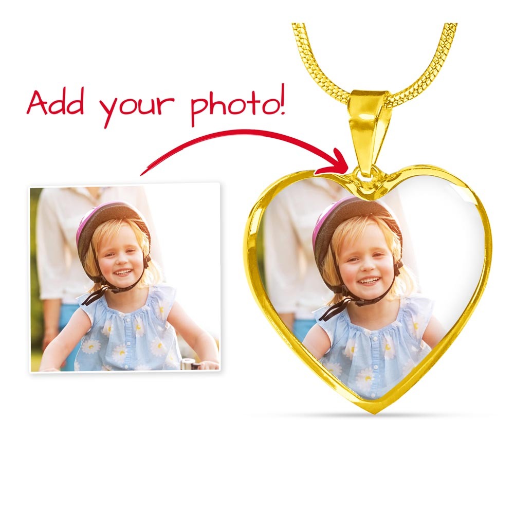 heart necklace with engraving