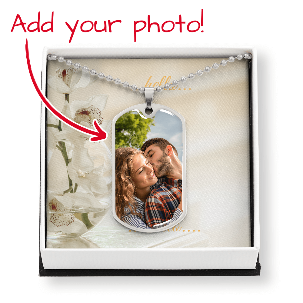 buyer upload dog tag necklace