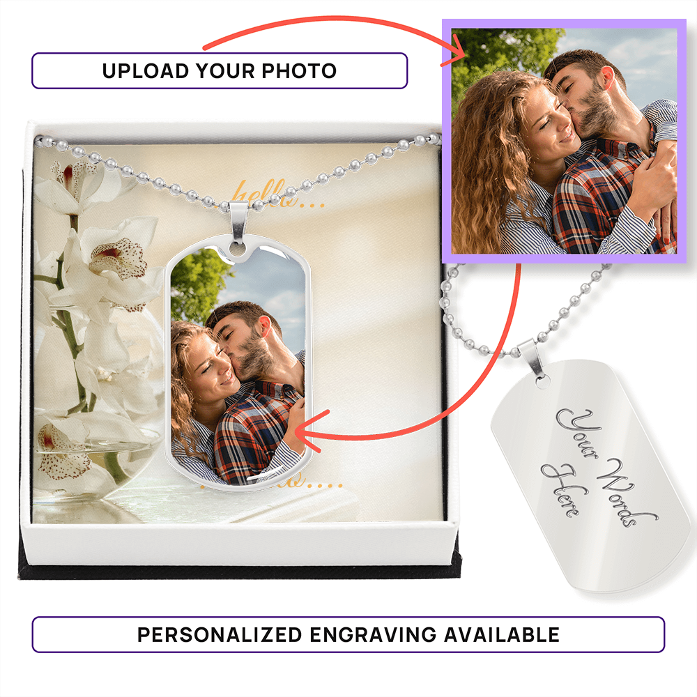 buyer upload dog tag necklace