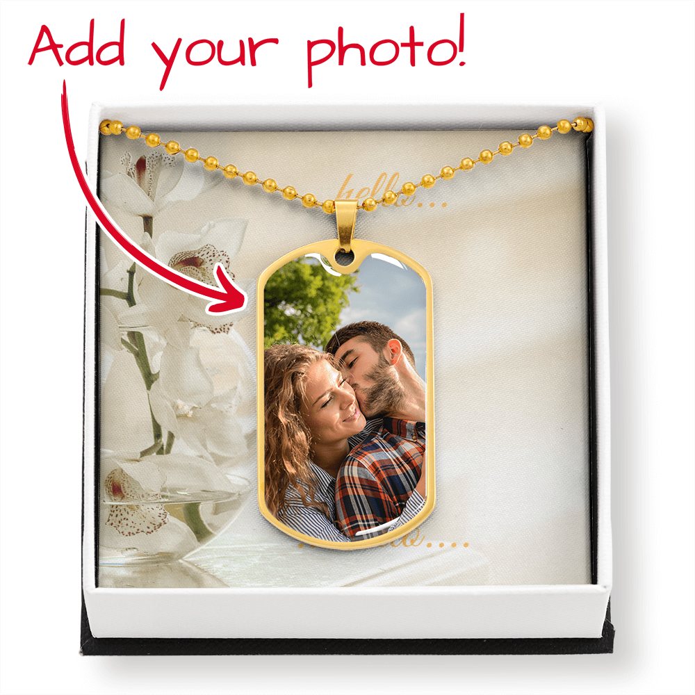 buyer upload dog tag necklace