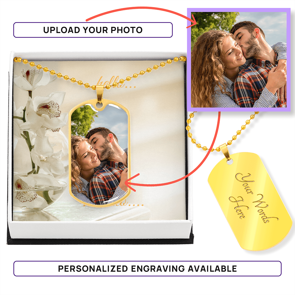 buyer upload dog tag necklace